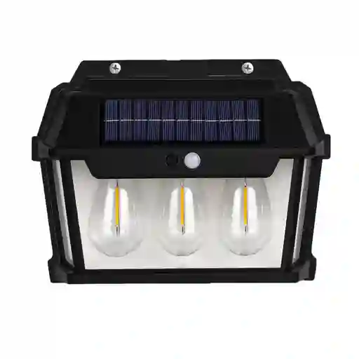Lampara Solar De Pared Exteriores 3 Bombillos Led 5w Bk-888
