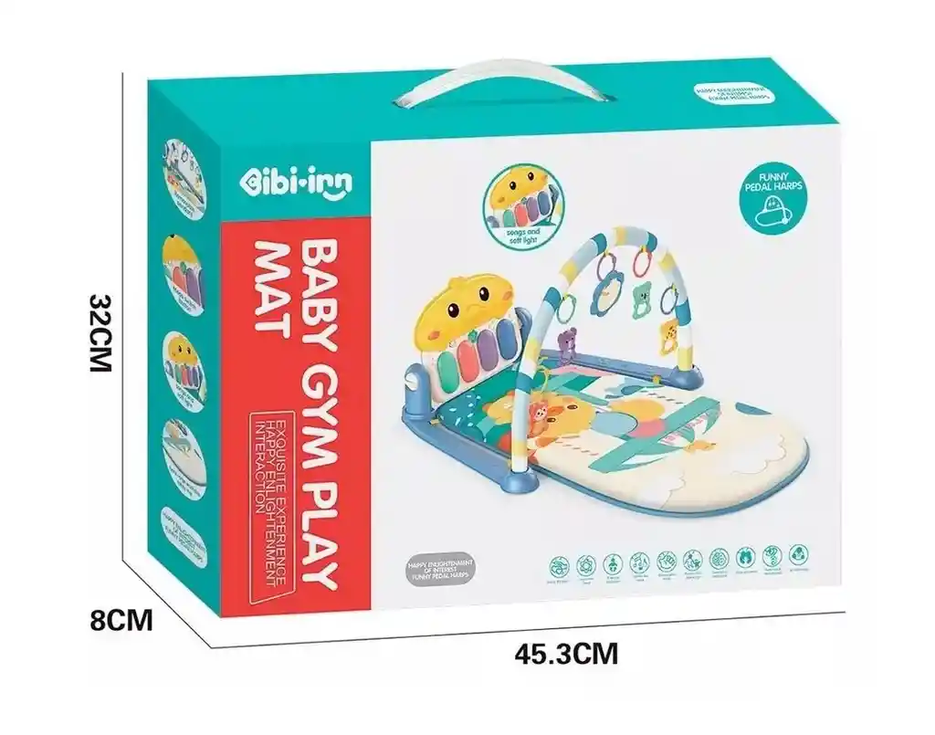 Gimnasio Para Bebe, Tapete Didactico Con Pato Piano Musical