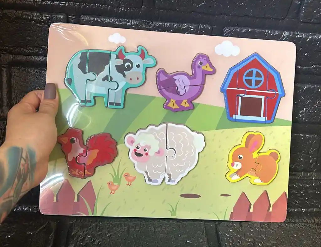 Rompecabezas Madera Animales Juego Didactico 22x30 Cm