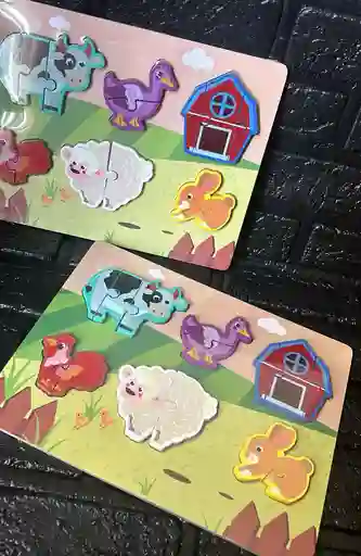 Rompecabezas Madera Animales Juego Didactico 22x30 Cm