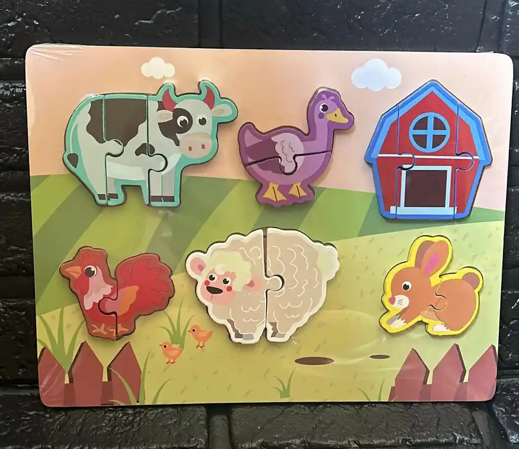 Rompecabezas Madera Animales Juego Didactico 22x30 Cm