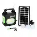Gdsuper Sistema Iluminación Led Solar Cargador Radio Fm