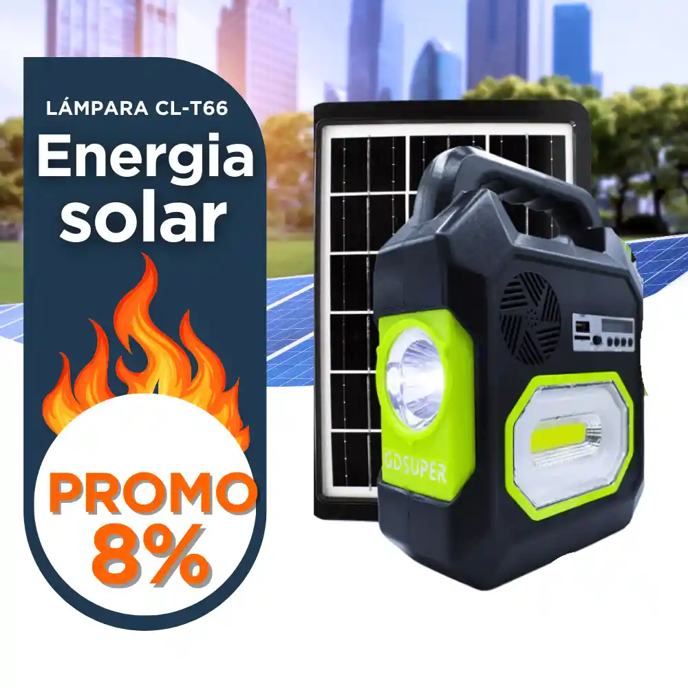 Gdsuper Sistema Iluminación Led Solar Cargador Radio Fm