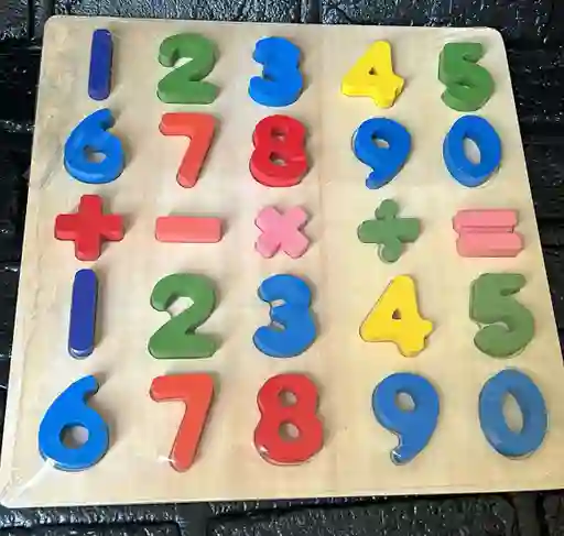 Rompecabezas Madera Numeros Juego Didactico 30*30 Cm