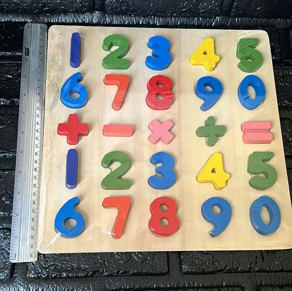 Rompecabezas Madera Numeros Juego Didactico 30*30 Cm