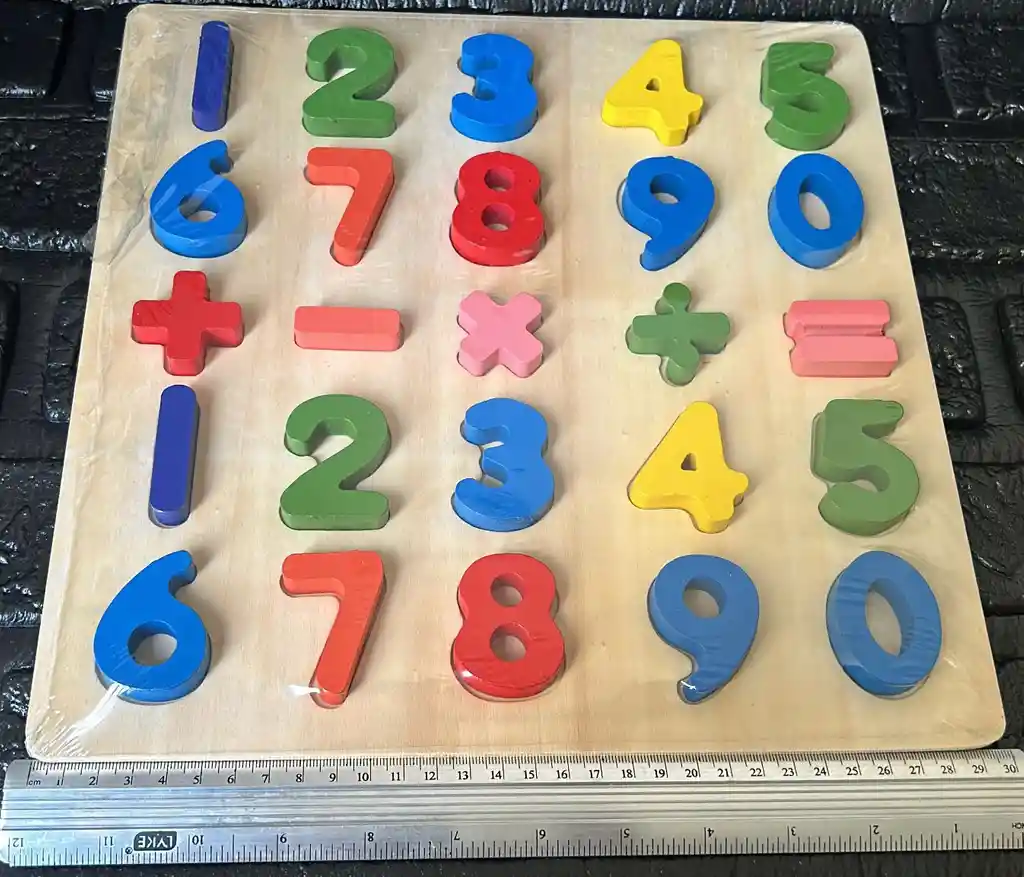 Rompecabezas Madera Numeros Juego Didactico 30*30 Cm