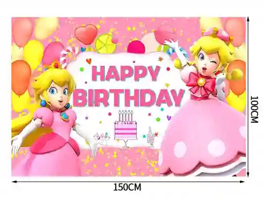Fondo O Poster Para Fiesta Princesa Peach