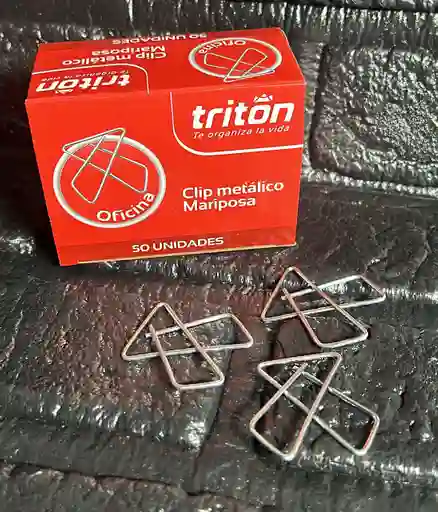 Clips Mariposa Metalico Triton X50 Unidades