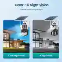 Cámara De Seguridad Ptz Solar Wifi 2.4g Doble Lente 6mpx