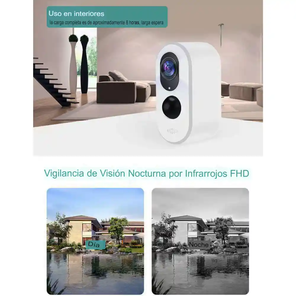 Cámara De Seguridad Solar Ip Wifi 1080p 3mp App Tuya Alexa