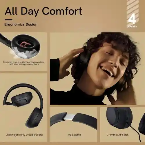 Qcy H3 Anc Audífonos Inalámbricos Gamer Diadema Alta Calidad Azul Oscuro