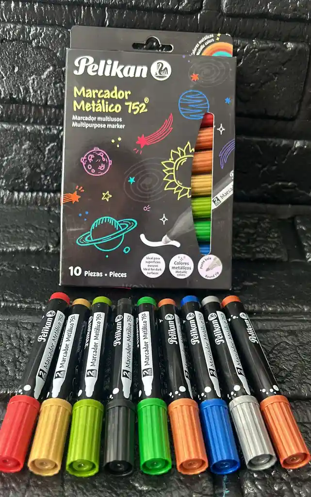 Marcador Grafico Metalizado X10 Unidades