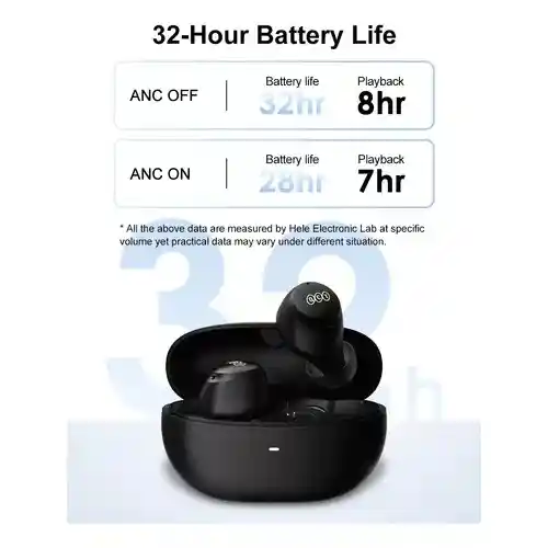 Auricuares Inalambricos Bluetooth Qcy Ht07 Anc Tactil Negro