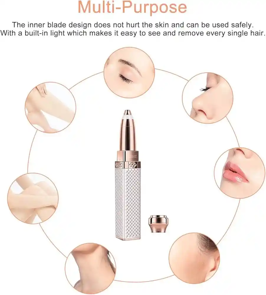 Depilador Facial 2 En 1 Recargable Lápiz Labial