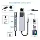 5 En 1 Usb Hub Adaptador Pd 3.0 Tipo C Hdmi 4k 5gbps
