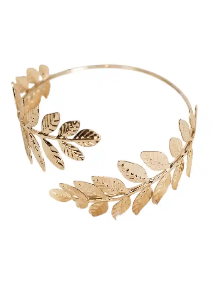 Brazalete De Hoja De Laurel Romano Griego Metalico Disfraz
