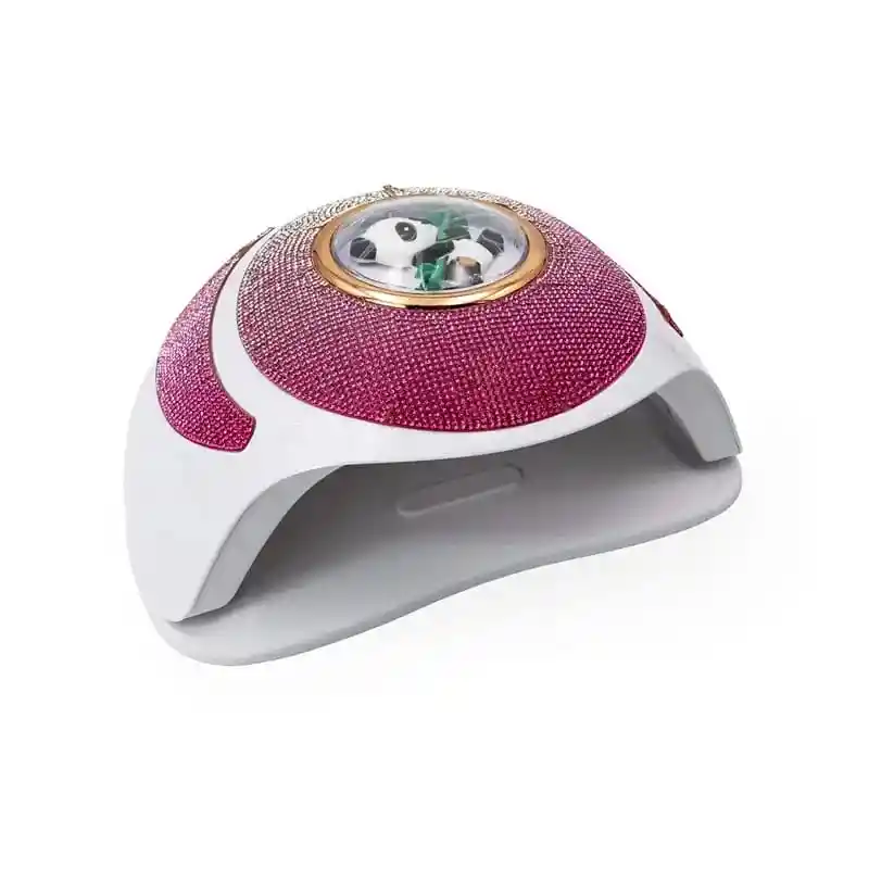 Lampara Uñas Panda Uv Led Pantalla Ajuste Nivel Brillantes Fucsia 268w