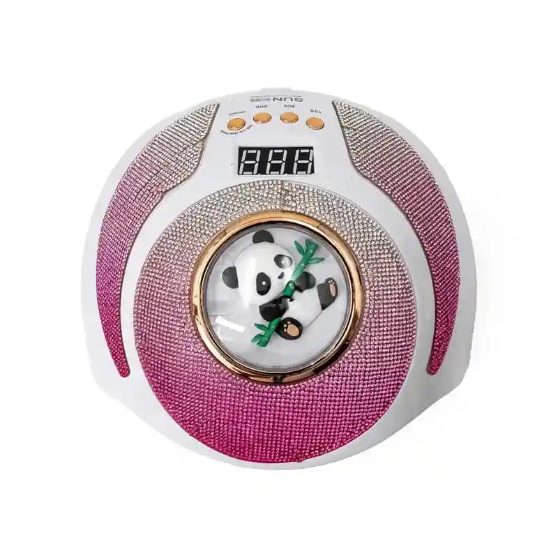 Lampara Uñas Panda Uv Led Pantalla Ajuste Nivel Brillantes Fucsia 268w