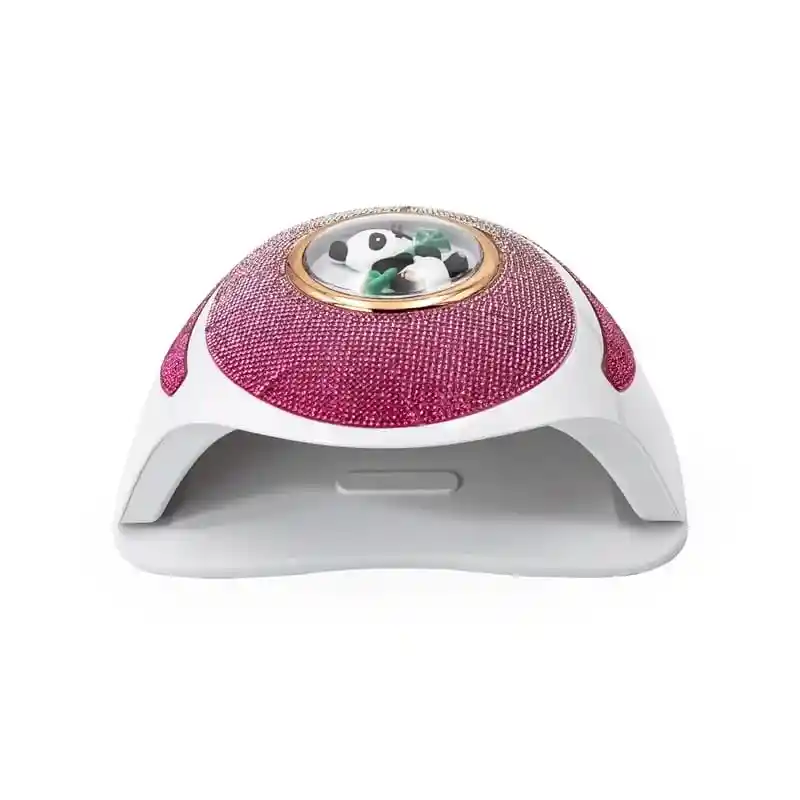 Lampara Uñas Panda Uv Led Pantalla Ajuste Nivel Brillantes Fucsia 268w