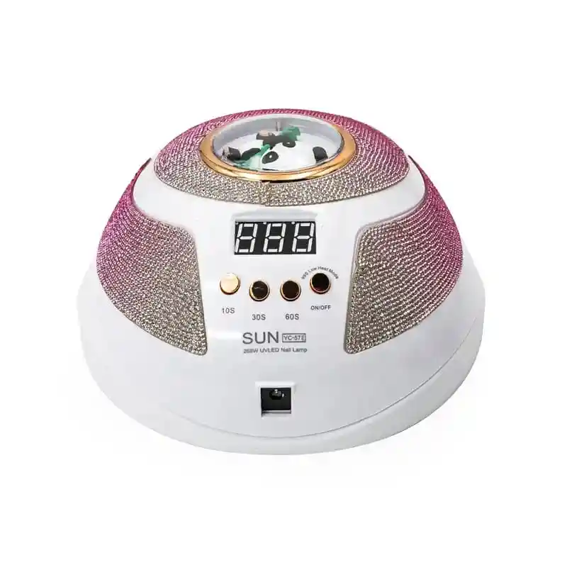 Lampara Uñas Panda Uv Led Pantalla Ajuste Nivel Brillantes Fucsia 268w