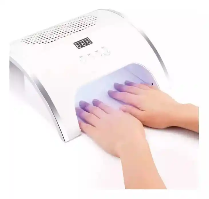 Lámpara De Uñas Uv Led Con Extractor De Polvo 88w 2 En 1 Profesional