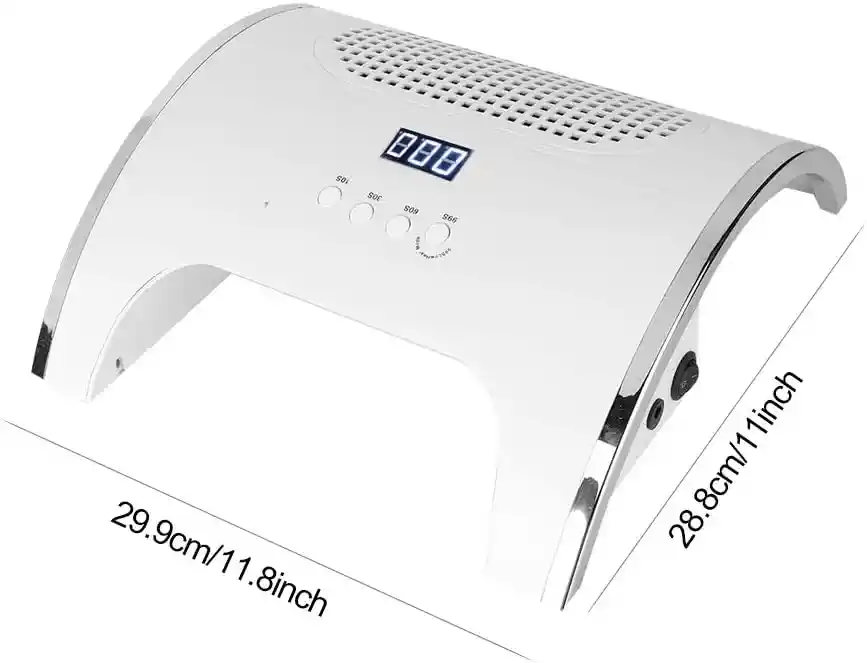 Lámpara De Uñas Uv Led Con Extractor De Polvo 88w 2 En 1 Profesional