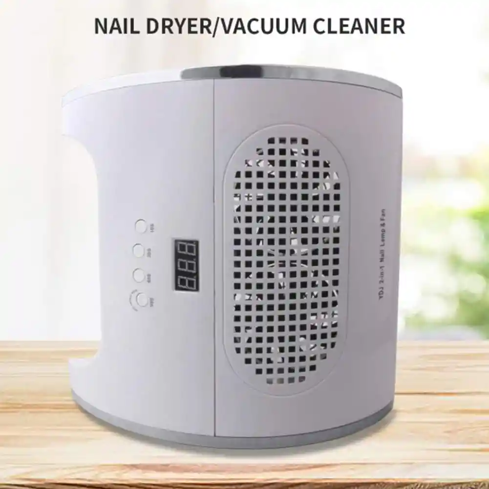 Lámpara De Uñas Uv Led Con Extractor De Polvo 88w 2 En 1 Profesional