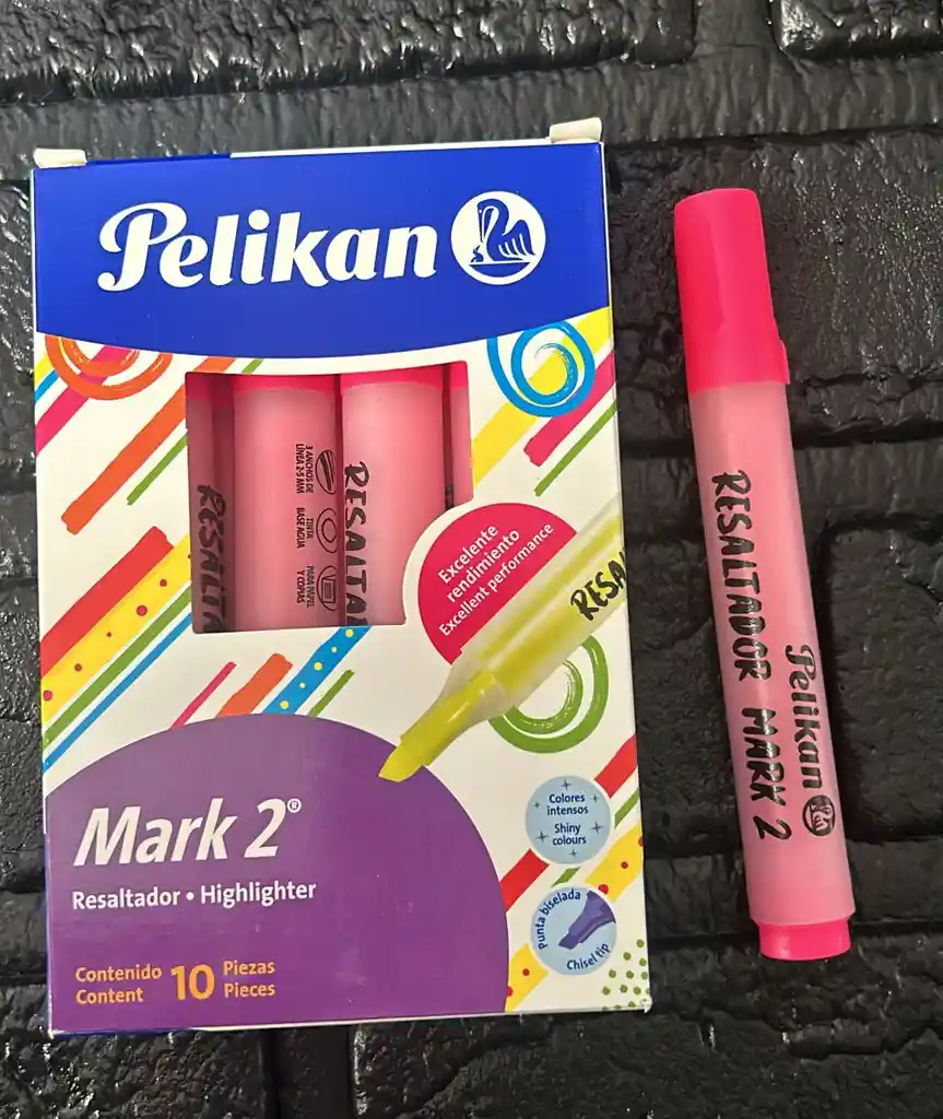 Resaltador Fucsia Pelikan Caja X10 Unidades