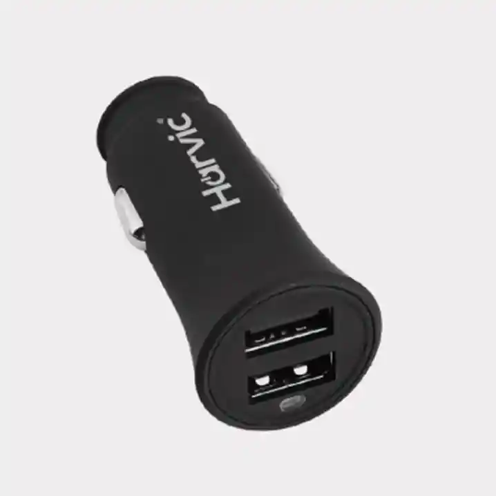 Cargador Para Carro Plugin Doble Puerto Usb Carga Rapida Harvic Pl-224