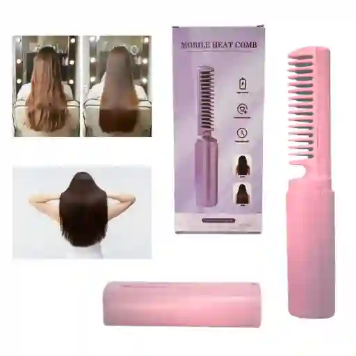 Mini Peine Inalámbrico Recargable Para Alisar El Cabello