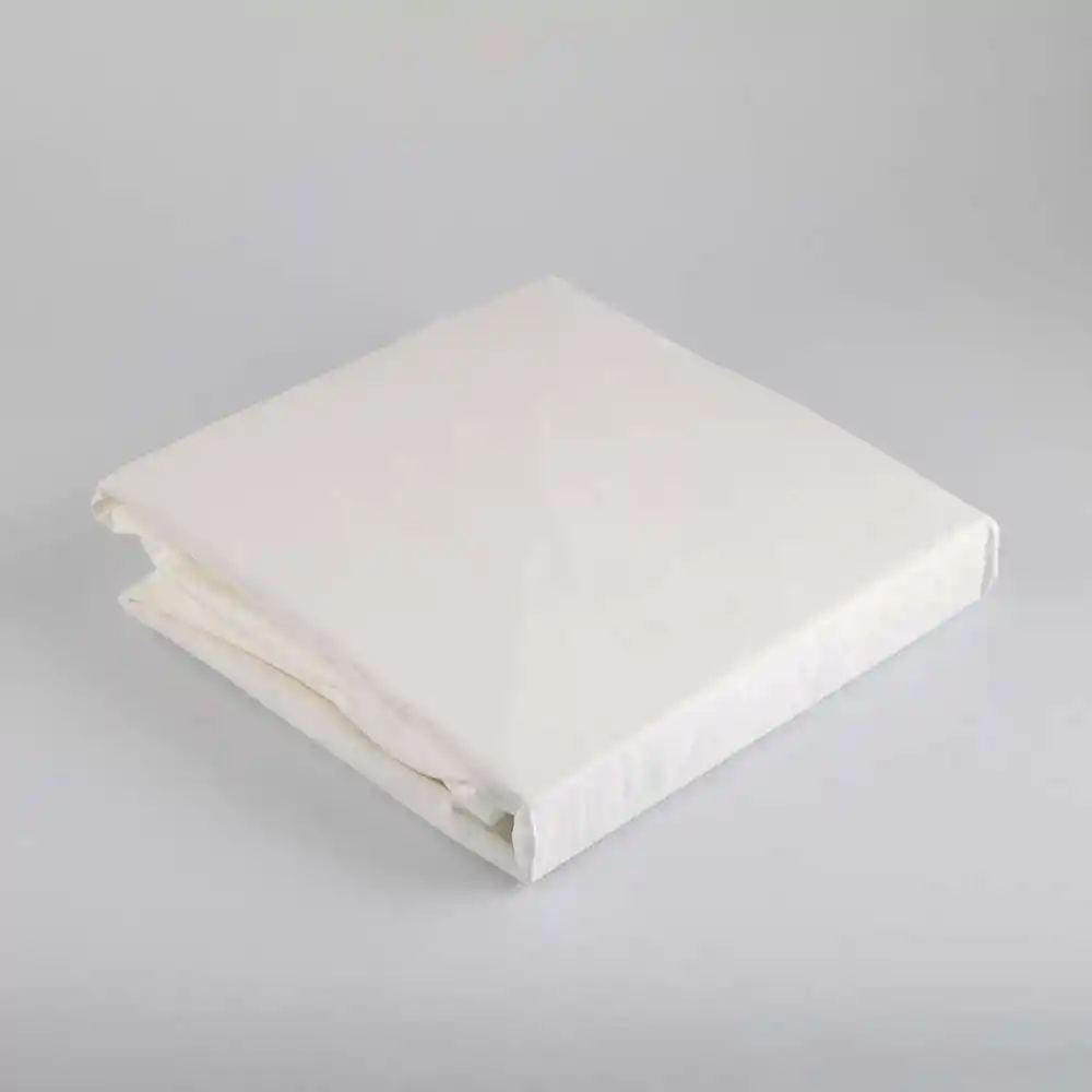 Sabana Doble Ajustable Expressions 150h Blanco 100% Algodon