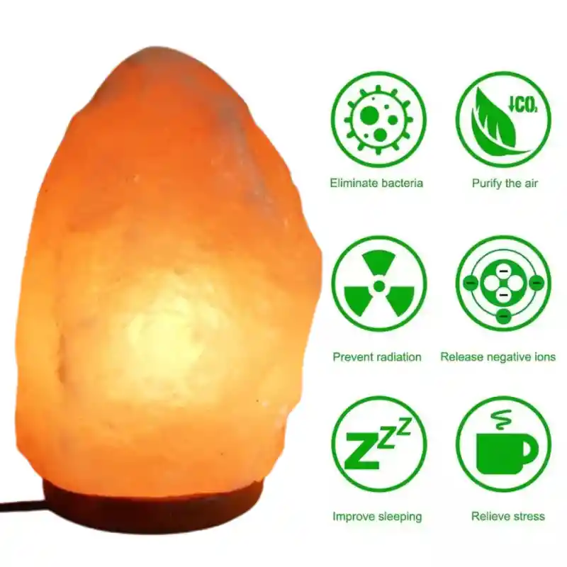 Lámpara De Sal Del Himalaya Purificar El Aire Reducen El Estrés Y Aumentan Tu Energía