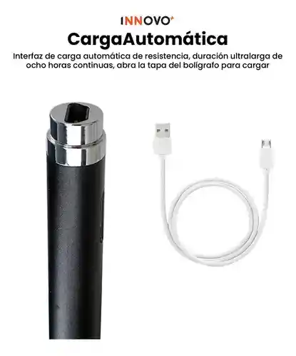 Lápiz Óptico Stylus Pencil Recargable Para Tablet Celulares Hasta 15 Hr Black Edition Innovo