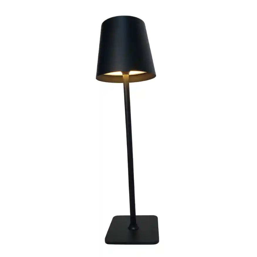 Lampara De Mesa Recargable De Hierro + Acrilico