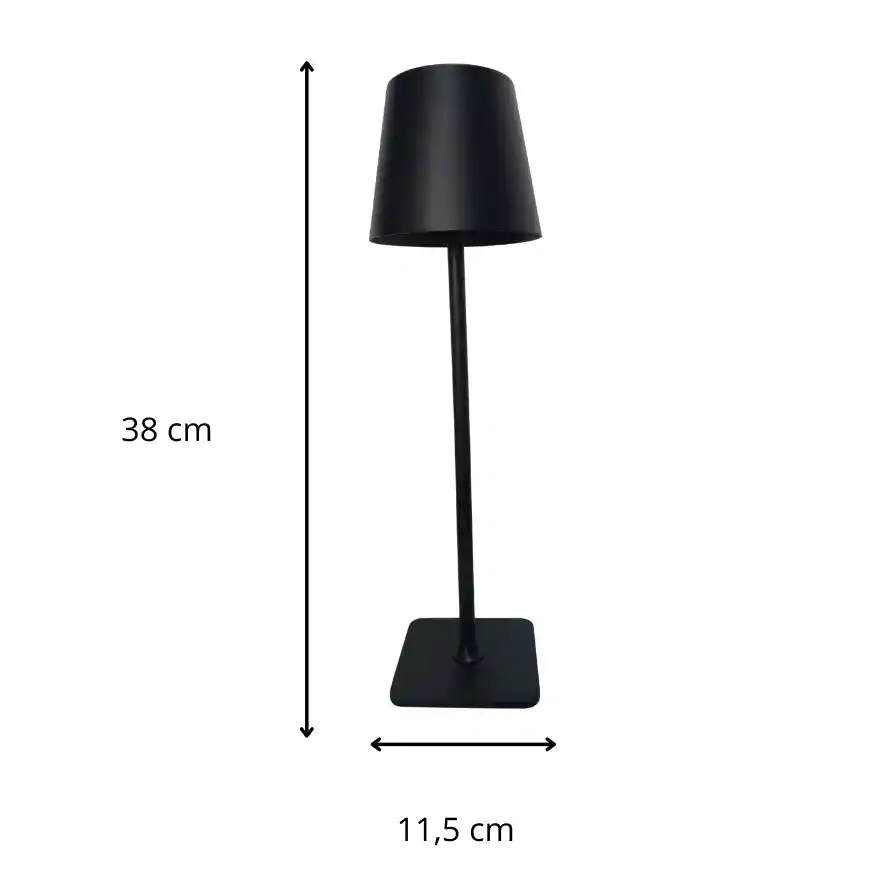 Lampara De Mesa Recargable De Hierro + Acrilico