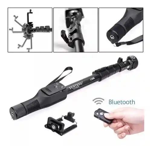 Baston Palo Selfies Monopod 1288 Para Camaras Y Celulares / Palo Selfie Monopod + Control Bluetooth
