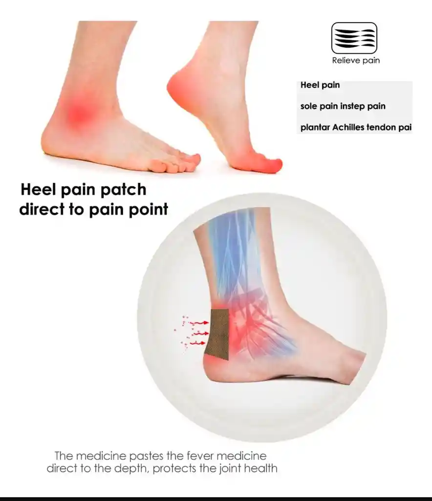 10 Parches Talalgia Dolor De Talón Fascitis Plantar Espolón