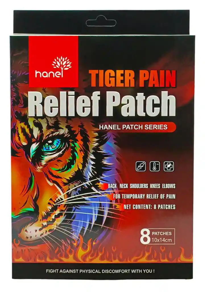 8 Parches Tigre Chino Alivia Dolor Rodillas Espalda Codo