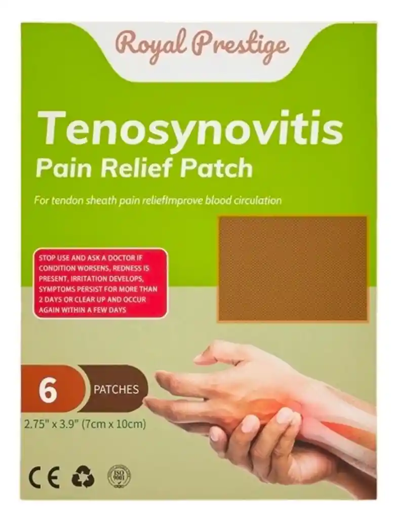 6 Parches Dolor Muñeca Tendinitis Tunel Carpiano Artritis