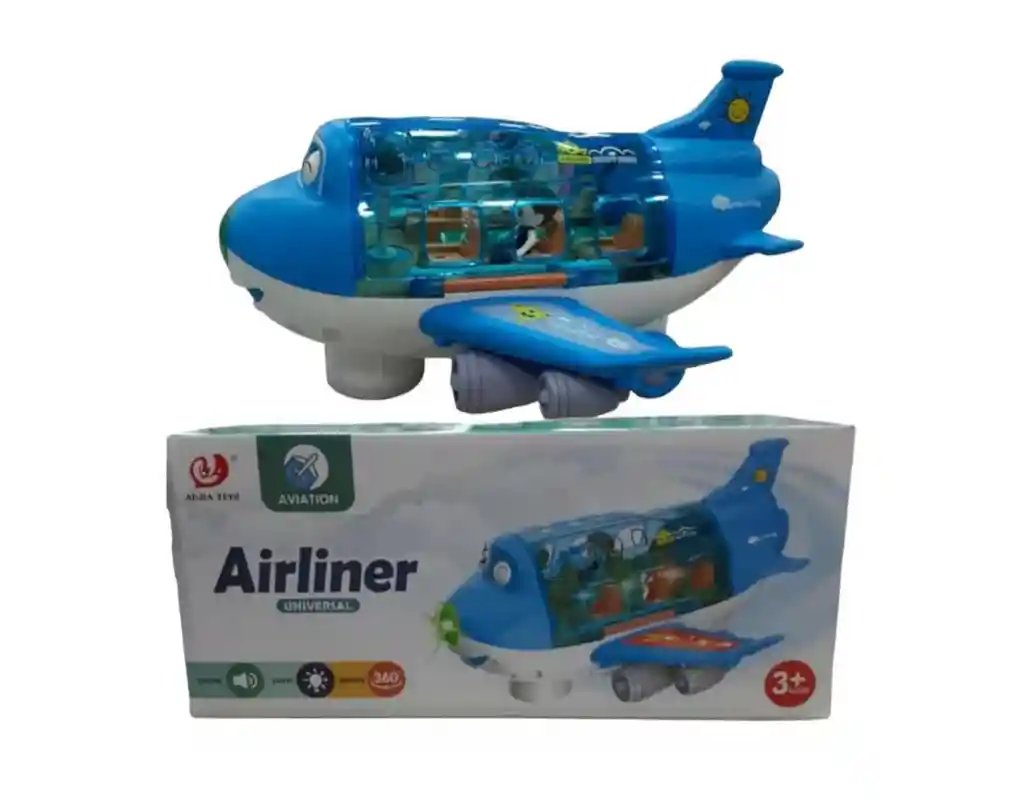 Avión Juguete Para Niños Luz Y Sonido Con Pasajeros