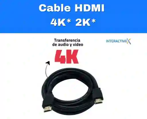 Cable Hdmi 4k Version 2,0 / Video Full Hd 1.5 Metros