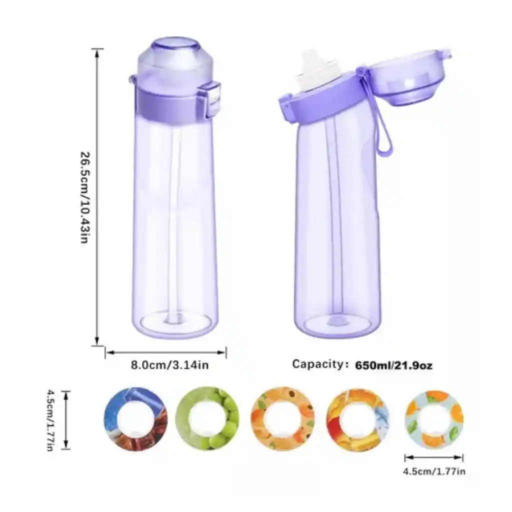 Una Botella De Agua Bottle Air Up Con 7 Cápsulas Saborizadas