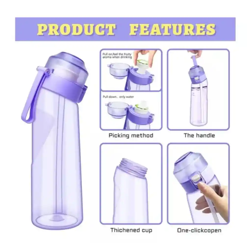 Una Botella De Agua Bottle Air Up Con 7 Cápsulas Saborizadas