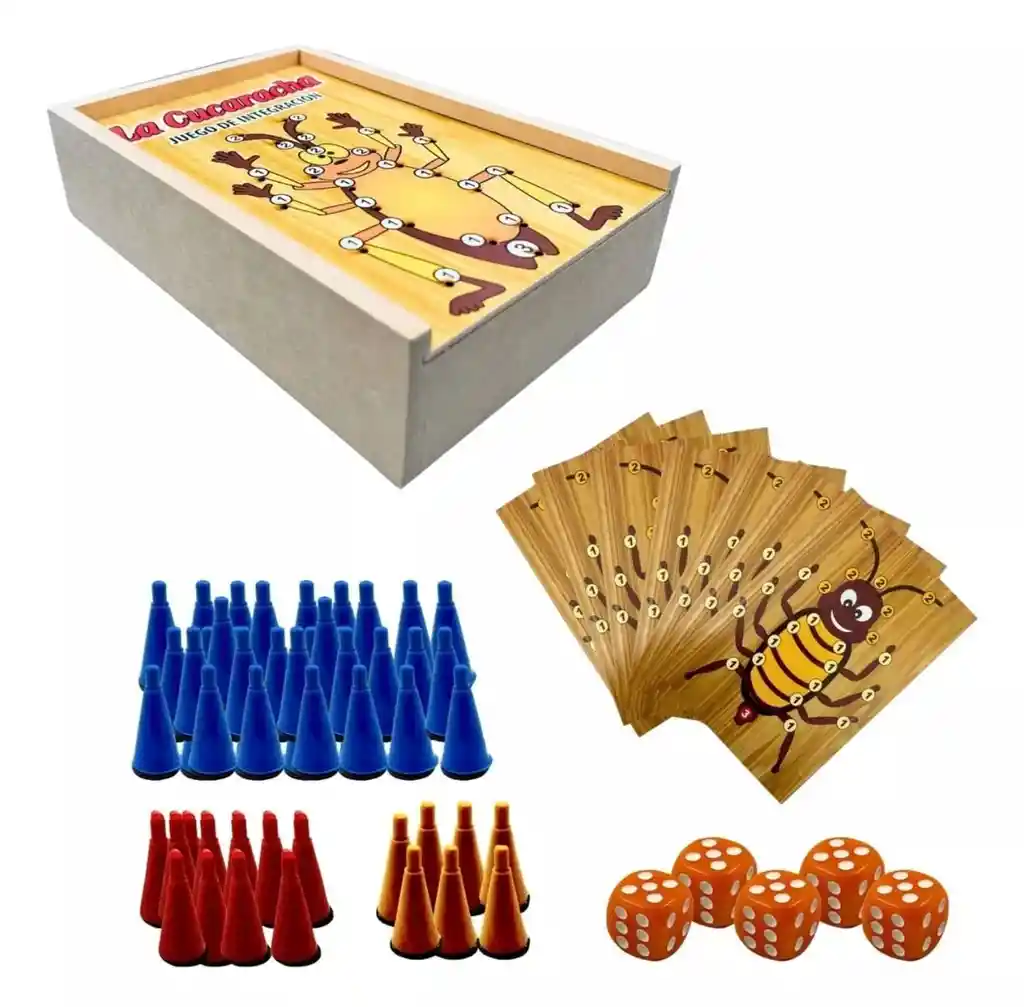 Juego De Mesa La Cucaracha Imantada 7 Jugadores Integracion Familiar