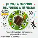 Platos Desechables Diseño Futbol X 10 Und