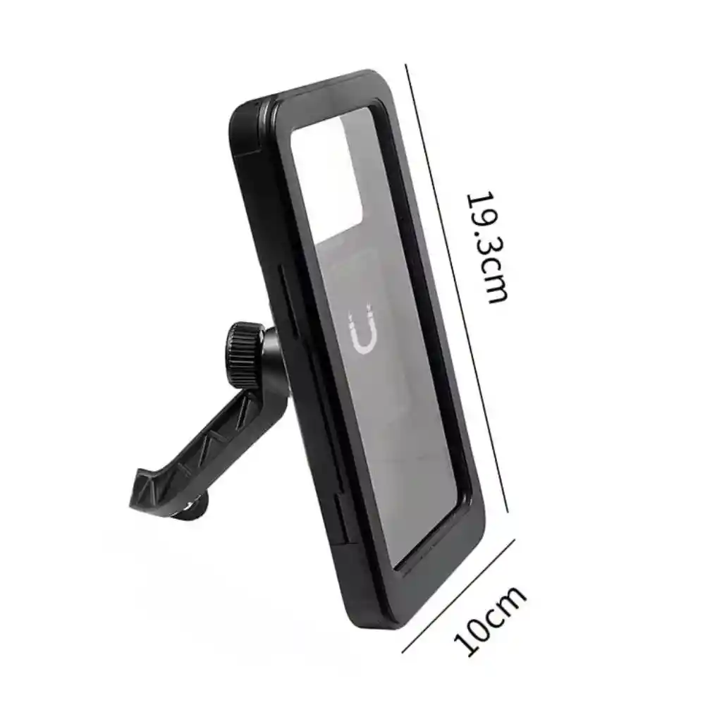 Holder Soporte Estuche Porta Celular Para Moto Retrovisor Base Metalica