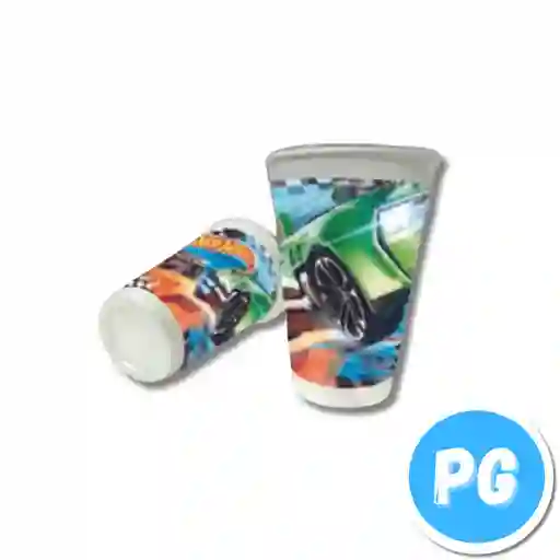 Paquete Vaso Plastico X12 Unds Hot Wheels