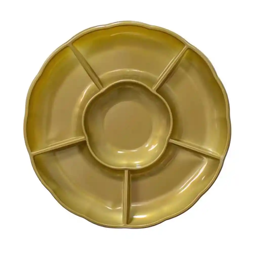 Bandeja Circular Divisiones Dorado X 2 Und