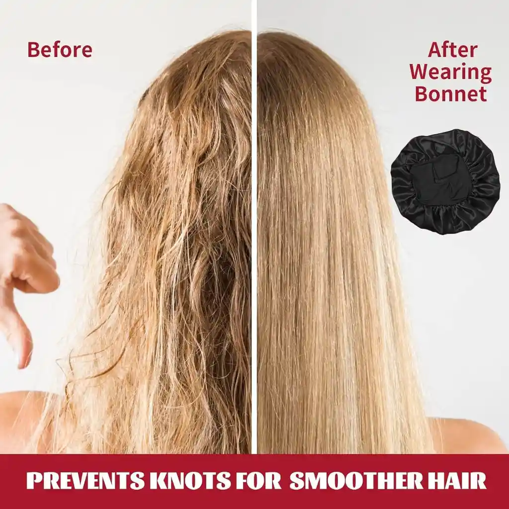 Gorro De Banda Ancha Con Borde Satinado Para Dormir