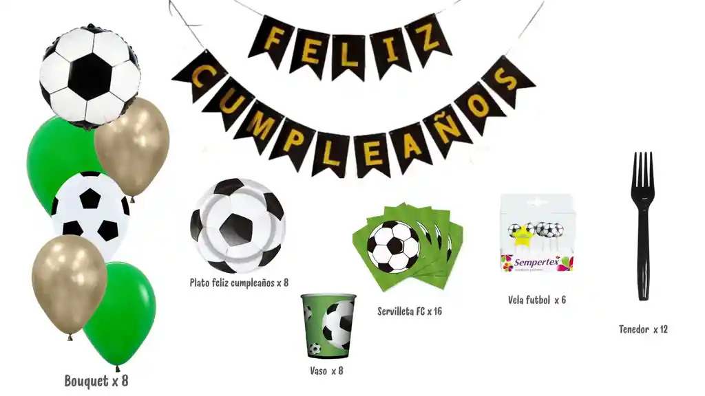 Kit Decoración Cumpleaños Futbol
